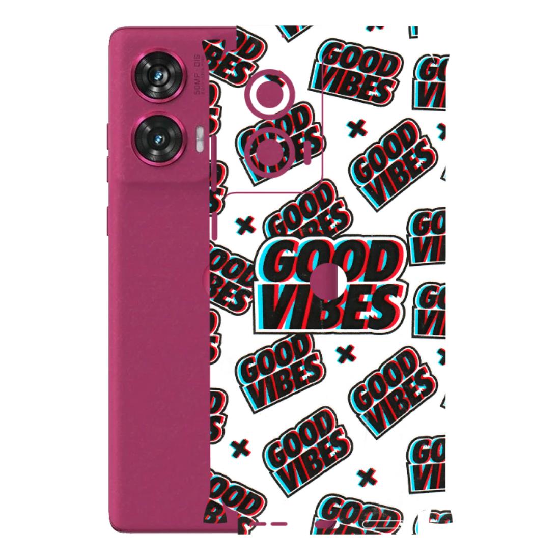 Motorola Phone Skins (All Models) - Good Vibes - 3D Embossed Finish (L-282) Motorola Edge 50 Fusion (5G)