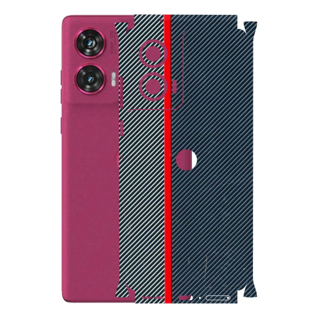 Motorola Phone Skins (All Models) - Blue Sober Lines - 3D Embossed Finish (L-305) Motorola Edge 50 Fusion (5G)