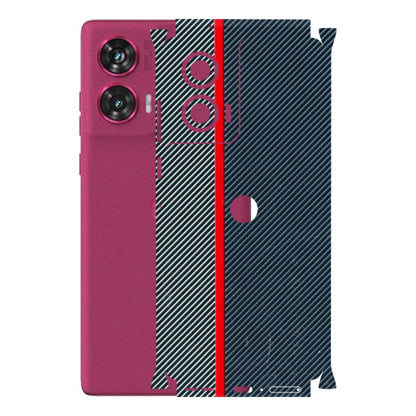 Motorola Phone Skins (All Models) - Blue Sober Lines - 3D Embossed Finish (L-305) Motorola Edge 50 Fusion (5G)