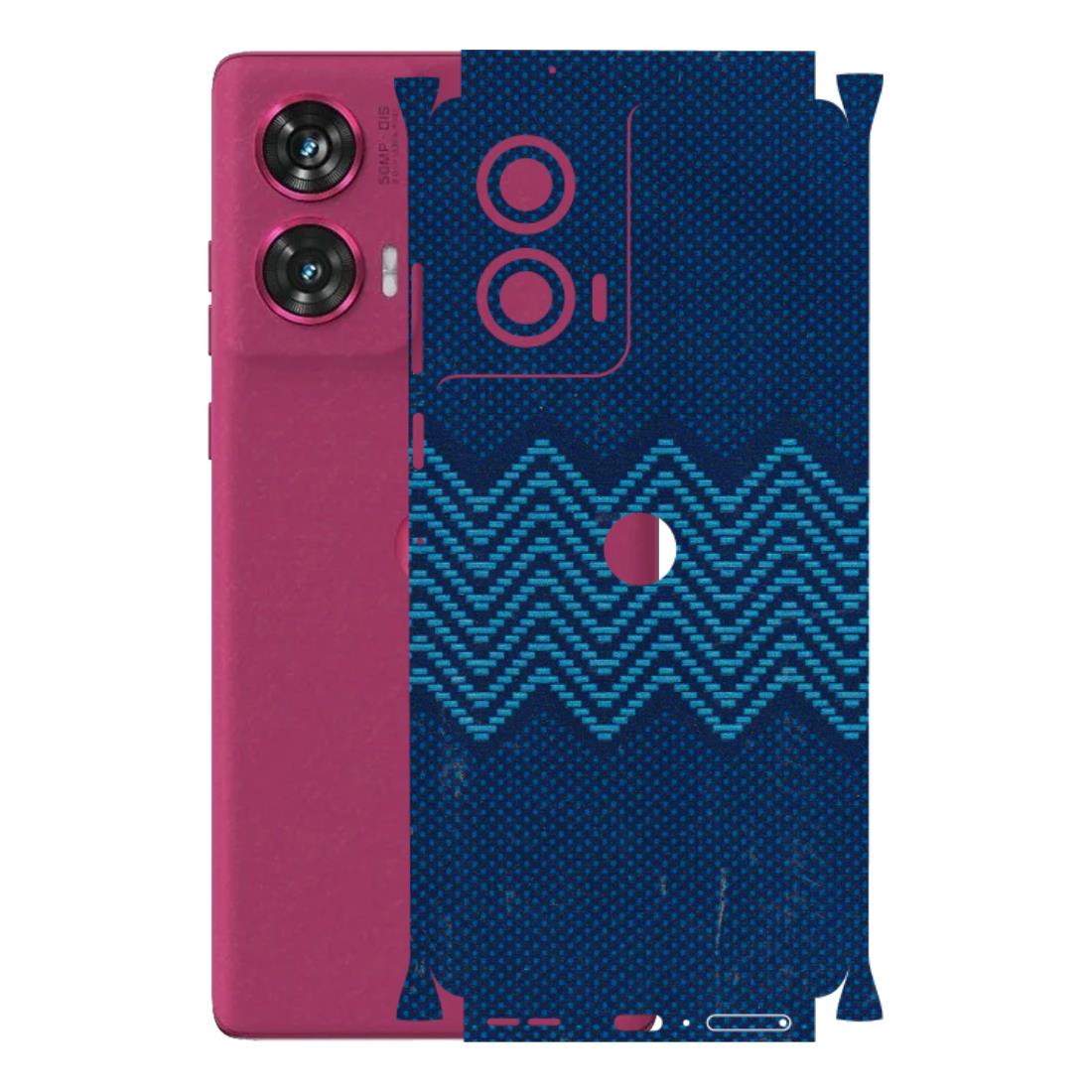 Motorola Phone Skins (All Models) - Blue Sober Waves - 3D Embossed Finish (L-306) Motorola Edge 50 Fusion (5G)