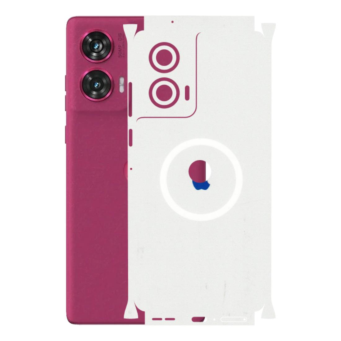 Motorola Phone Skins (All Models) - iPhone Magsafe Logo - 3D Embossed Finish (L-320) Motorola Edge 50 Fusion (5G)