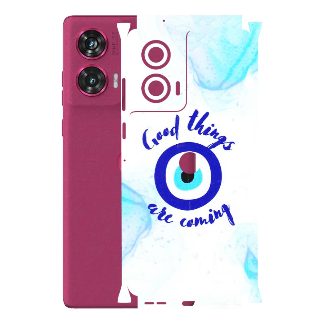 Motorola Phone Skins (All Models) - Evil Eye Good Things Are Coming - 3D Embossed Finish (L-322) Motorola Edge 50 Fusion (5G)
