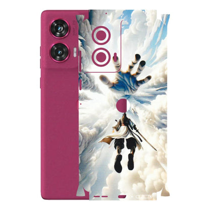 Motorola Phone Skins (All Models) - Big Hand With Monkey King - 3D Embossed Finish (L-323) Motorola Edge 50 Fusion (5G)