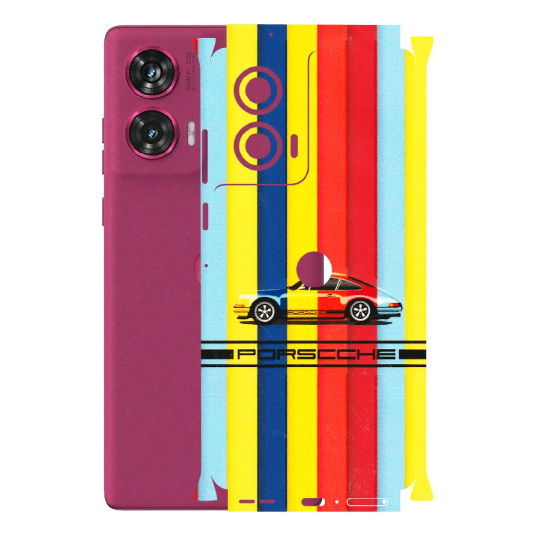 Motorola Phone Skins (All Models) - Multicolour Porche - 3D Embossed Finish (L-39) Motorola Edge 50 Fusion (5G)