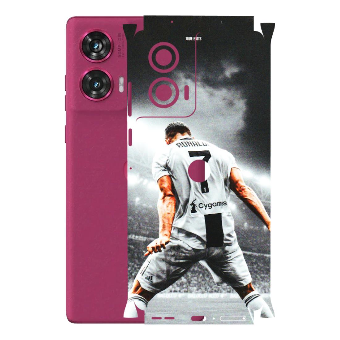Motorola Phone Skins (All Models) - Ronaldo CR7 Crazy - 3D Embossed Finish (L-44) Motorola Edge 50 Fusion (5G)