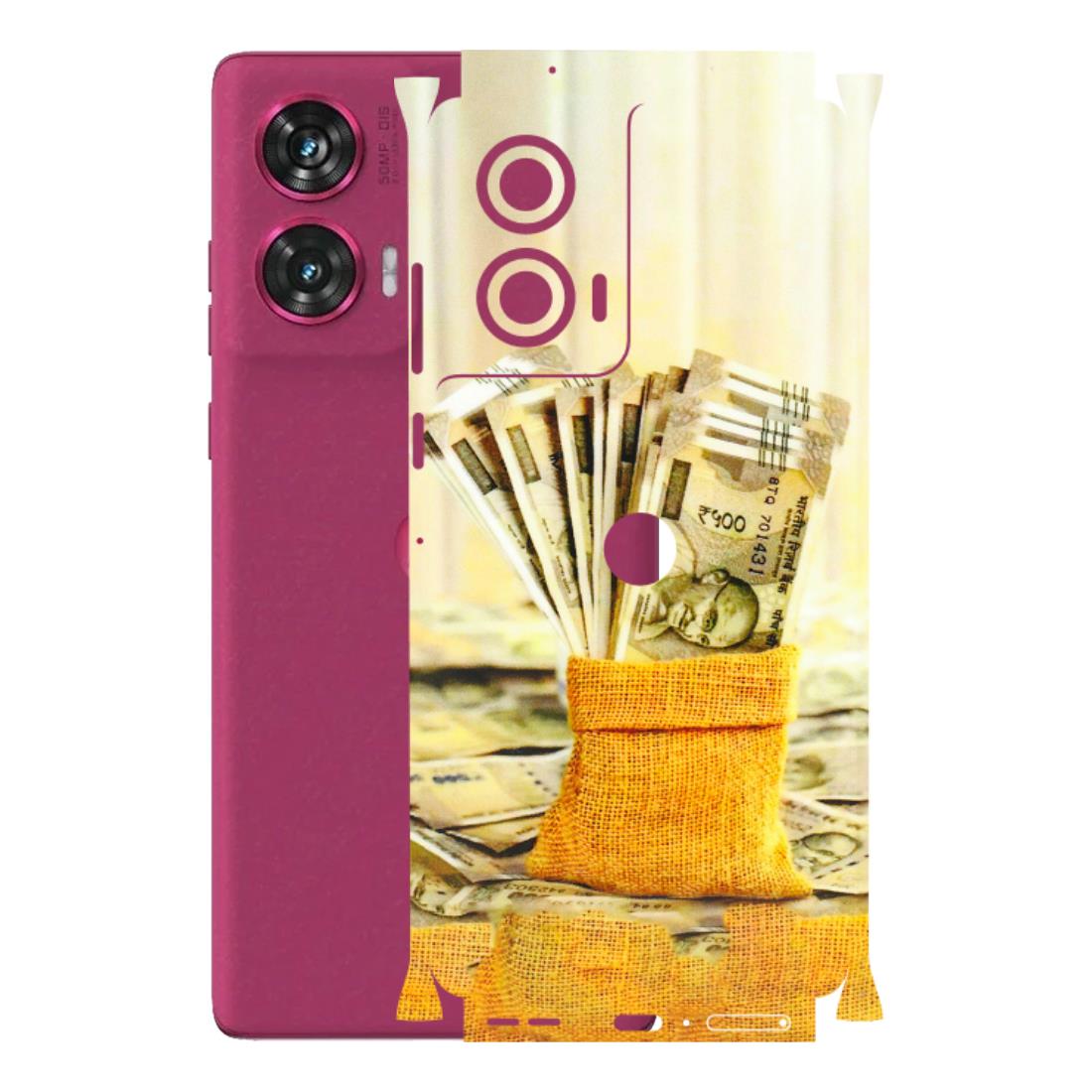 Motorola Phone Skins (All Models) - Show Me The Money - 3D Embossed Finish (L-52) Motorola Edge 50 Fusion (5G)