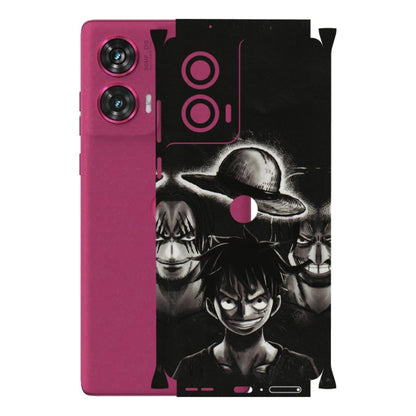 Motorola Phone Skins (All Models) - Black Luffy Hat - 3D Embossed Finish (L-57) Motorola Edge 50 Fusion (5G)