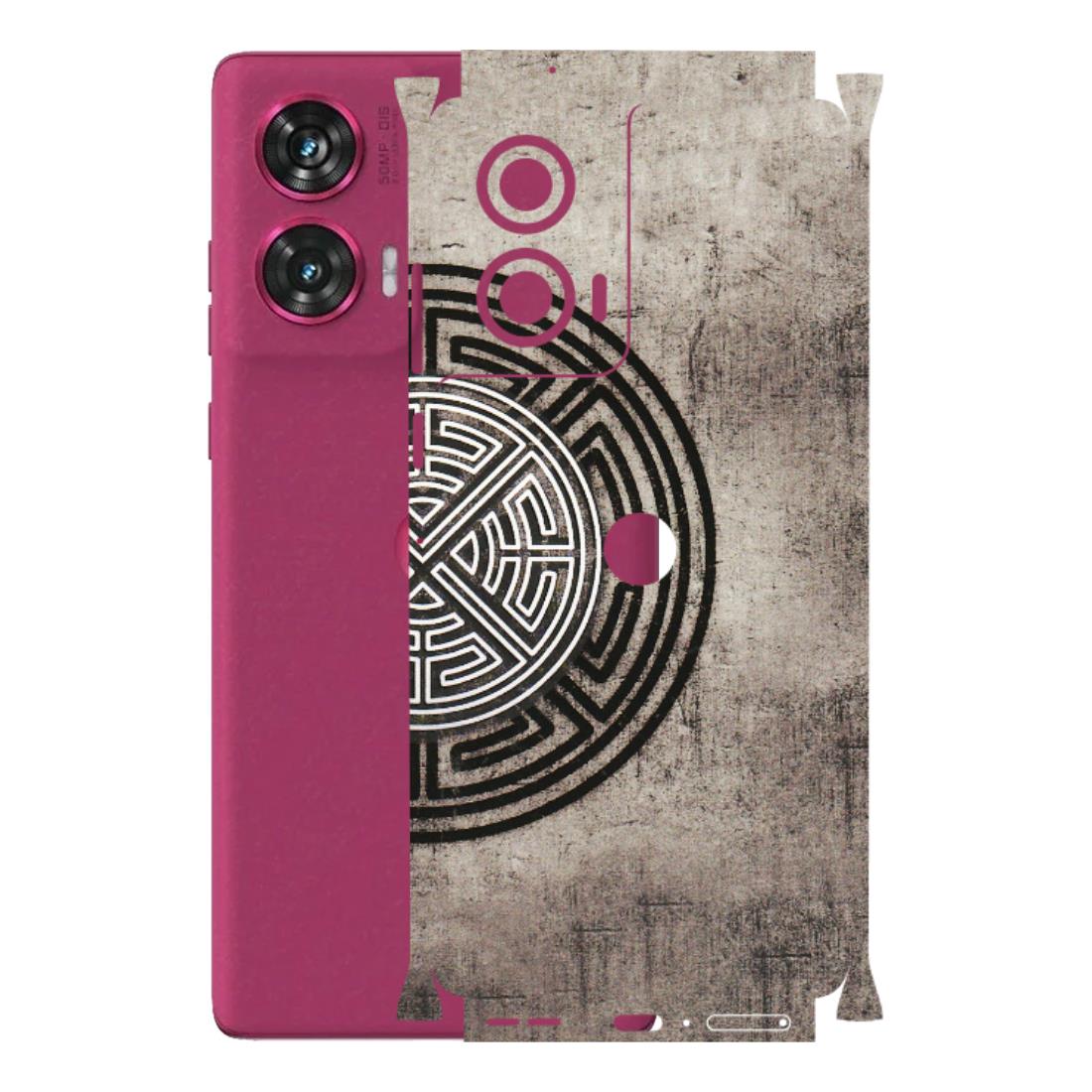 Motorola Phone Skins (All Models) - Mysterious Circular Design - 3D Embossed Finish (L-63) Motorola Edge 50 Fusion (5G)