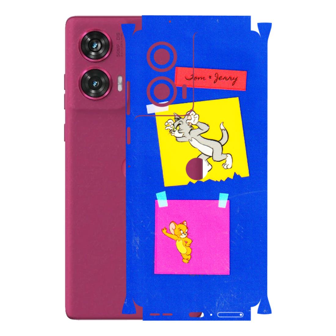 Motorola Phone Skins (All Models) - Tom N Jerry Sticky Notes - 3D Embossed Finish (L-88) Motorola Edge 50 Fusion (5G)