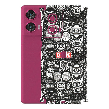 Motorola Phone Skins (All Models) - Dope Stay Classy Black Doodles - Matte Finish (M-126) Motorola Edge 50 Fusion (5G)