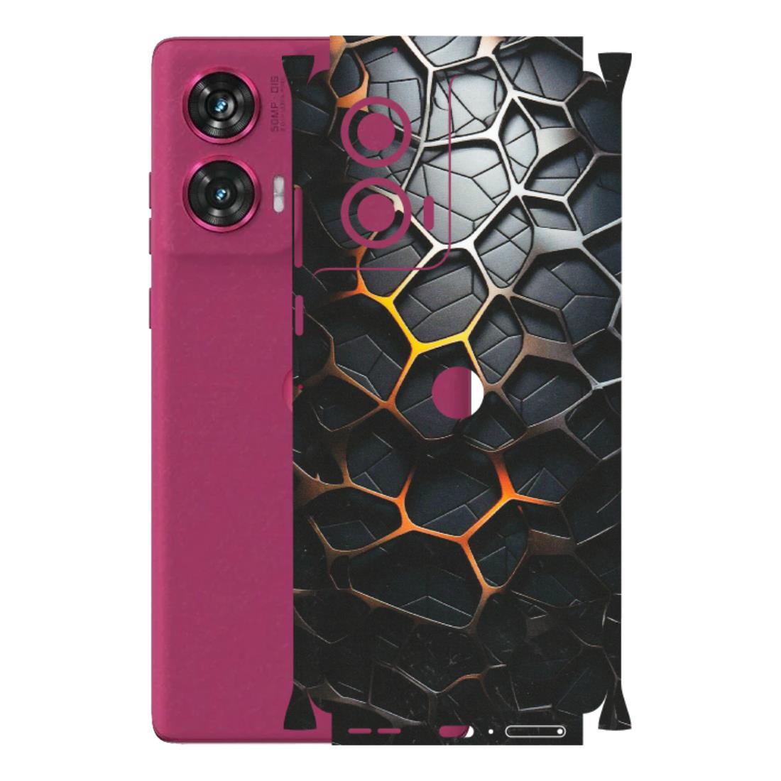 Motorola Phone Skins (All Models) - New Abstract Graphite Tiles - Matte Finish (M-130) Motorola Edge 50 Fusion (5G)