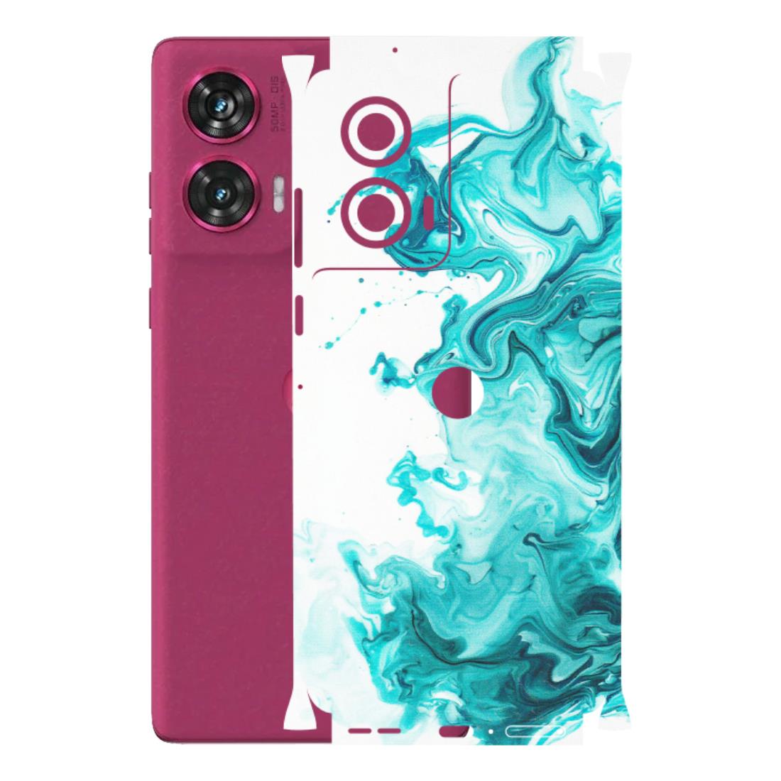 Motorola Phone Skins (All Models) - Sky Blue Abstract Colour - Matte Finish (M-146) Motorola Edge 50 Fusion (5G)