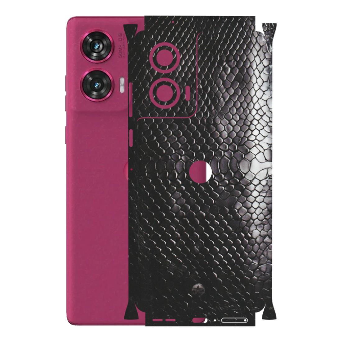 Motorola Phone Skins (All Models) - Black Snack Leather - Matte Finish (M-147) Motorola Edge 50 Fusion (5G)