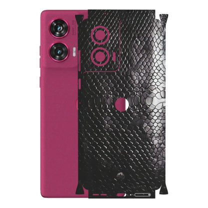 Motorola Phone Skins (All Models) - Black Snack Leather - Matte Finish (M-147) Motorola Edge 50 Fusion (5G)
