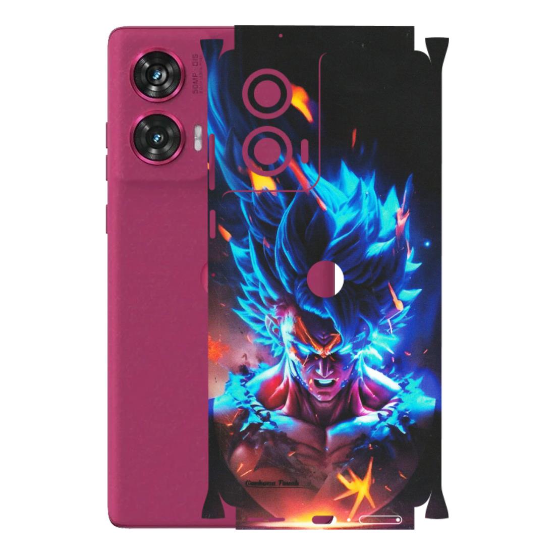 Motorola Phone Skins (All Models) - Angry Goku Dragon Ball Anime - Matte Finish (M-150) Motorola Edge 50 Fusion (5G)