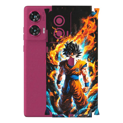 Motorola Phone Skins (All Models) - Goku Transformation Anime - Matte Finish (M-159) Motorola Edge 50 Fusion (5G)