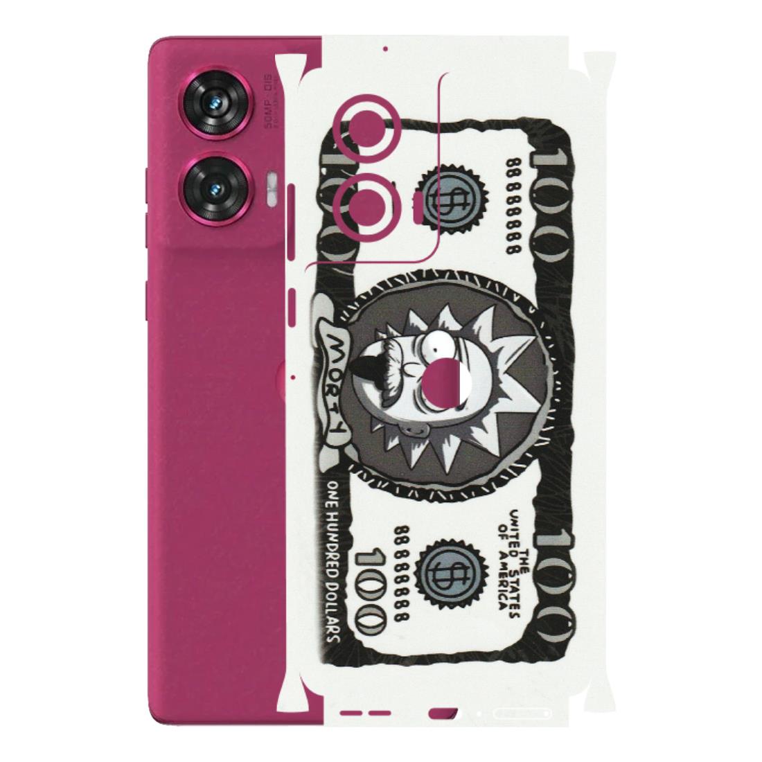 Motorola Phone Skins (All Models) - Rick And Morty Hundred Dollar Anime - Matte Finish (M-161) Motorola Edge 50 Fusion (5G)