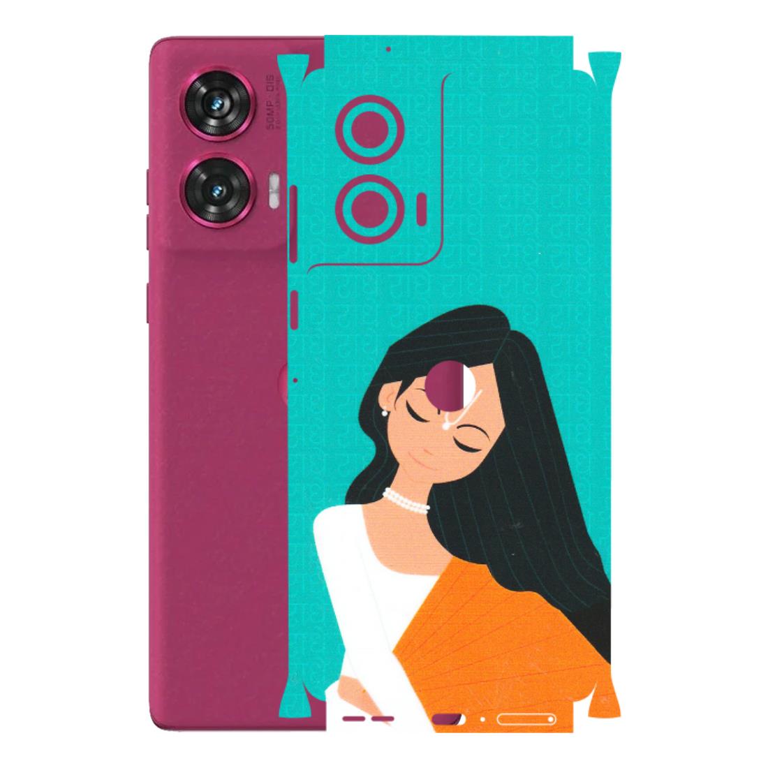 Motorola Phone Skins (All Models) - Radhe Radhe With Hindu Symbol - Matte Finish (M-164) Motorola Edge 50 Fusion (5G)
