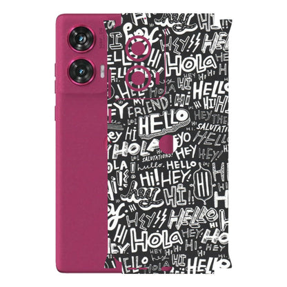 Motorola Phone Skins (All Models) - Hi Hello Doodles - Matte Finish (M-25) Motorola Edge 50 Fusion (5G)