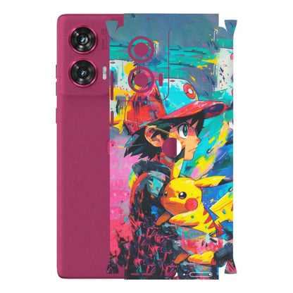 Motorola Phone Skins (All Models) - Ash & Pikachu - Matte Finish (M-26) Motorola Edge 50 Fusion (5G)