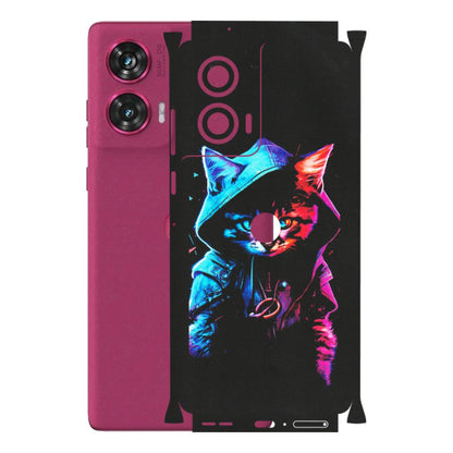 Motorola Phone Skins (All Models) - Cyberpunk Cat - Matte Finish (M-45) Motorola Edge 50 Fusion (5G)