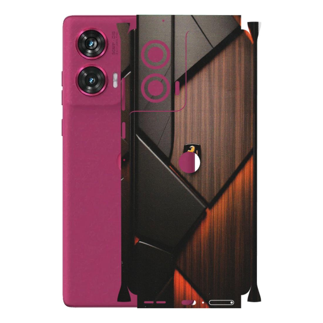 Motorola Phone Skins (All Models) - Lambo Beauty Wood Pattern Sober - Matte Finish (M-51) Motorola Edge 50 Fusion (5G)