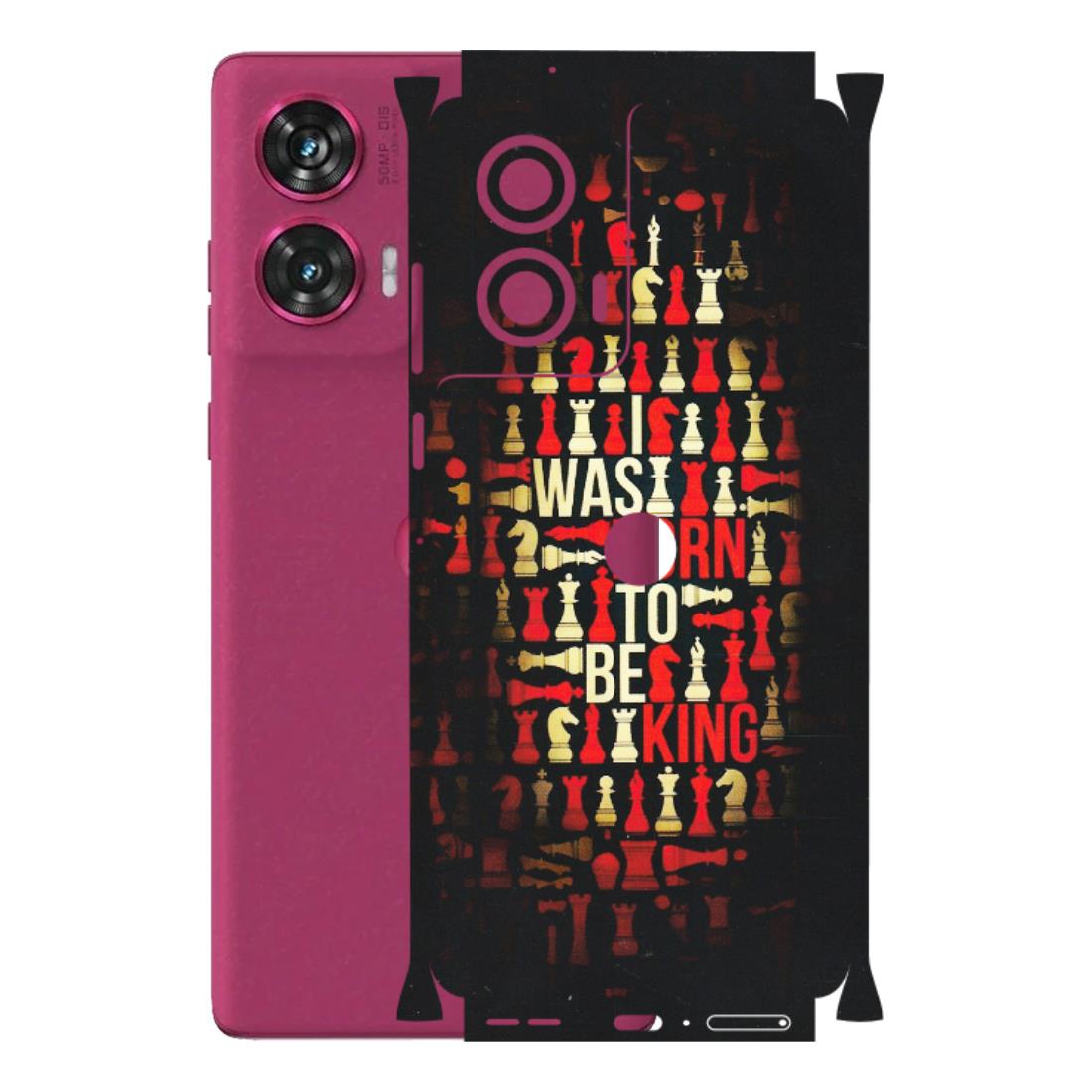 Motorola Phone Skins (All Models) - Born To Be King - Matte Finish (M-73) Motorola Edge 50 Fusion (5G)