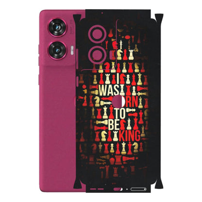 Motorola Phone Skins (All Models) - Born To Be King - Matte Finish (M-73) Motorola Edge 50 Fusion (5G)