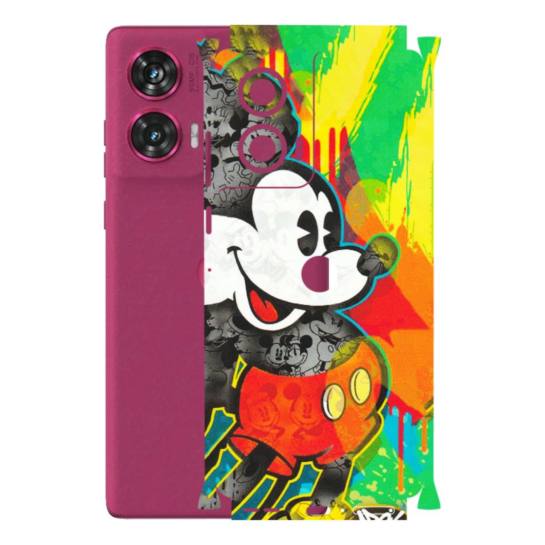 Motorola Phone Skins (All Models) - Multiple Mickey With Colourful Texture - Matte Finish (M-84) Motorola Edge 50 Fusion (5G)