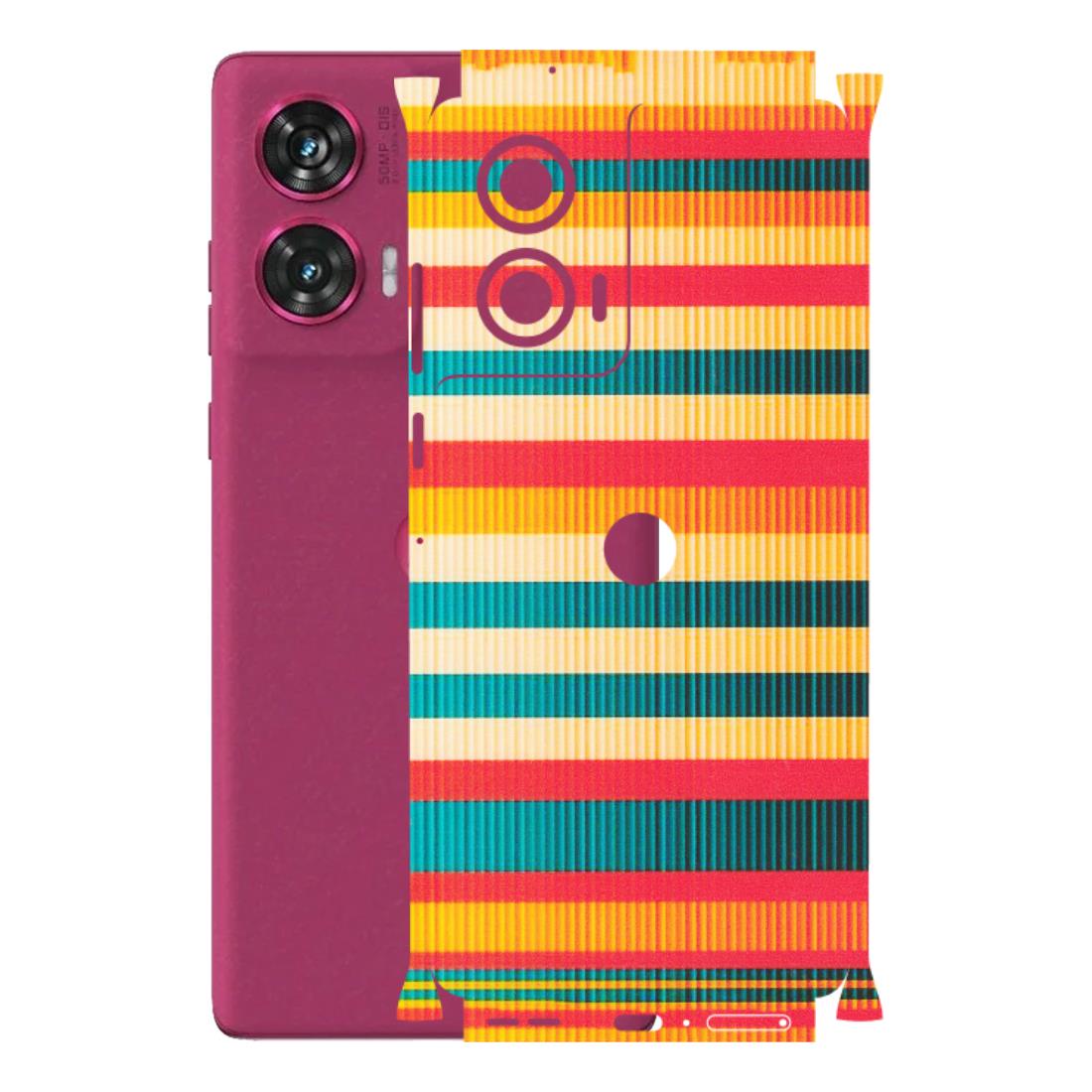 Motorola Phone Skins (All Models) - Colourful Stripes Soothing Effect - Matte Finish (M-86) Motorola Edge 50 Fusion (5G)
