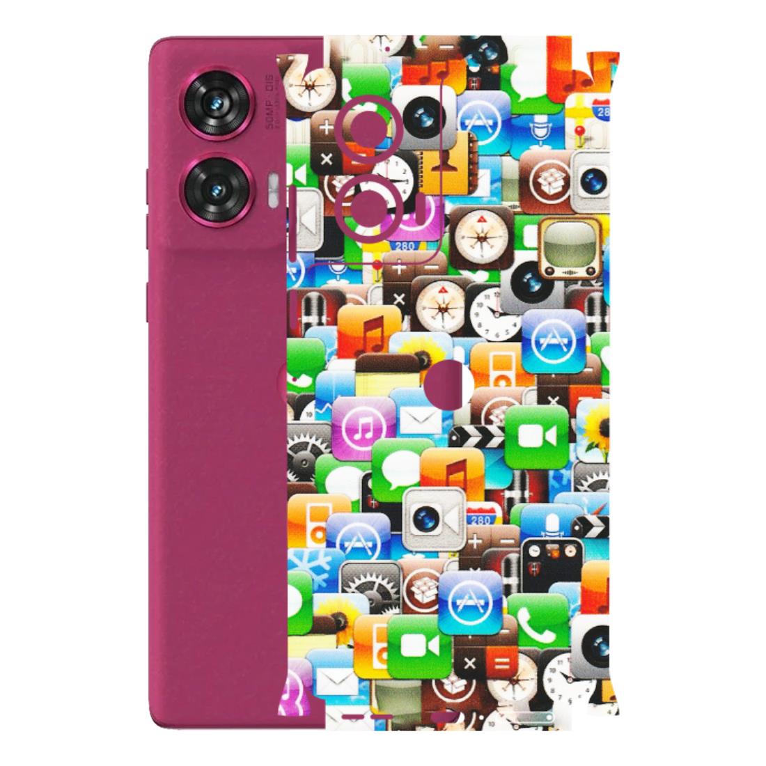 Motorola Phone Skins (All Models) - All Apple Icons - Matte Finish (M-93) Motorola Edge 50 Fusion (5G)