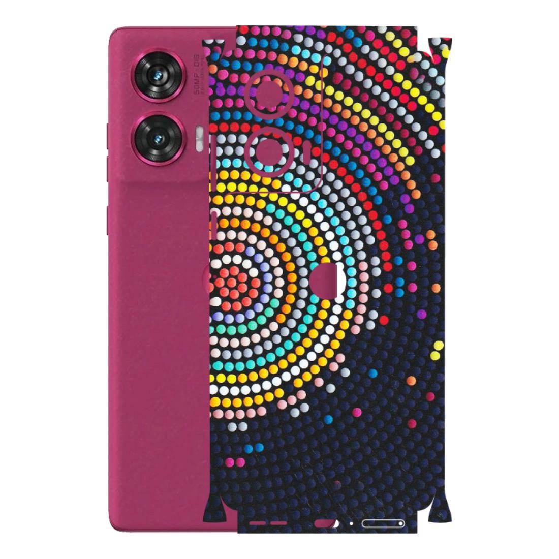 Motorola Phone Skins (All Models) - Rainbow Dot Mandala - Matte Finish (M-97) Motorola Edge 50 Fusion (5G)