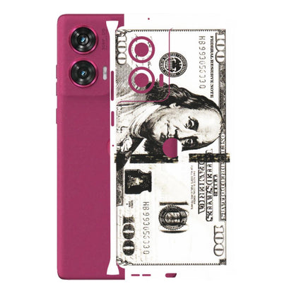 Motorola Phone Skins (All Models) - 100 Dollar Currency - Transparent Finish (T-01) Motorola Edge 50 Fusion (5G)