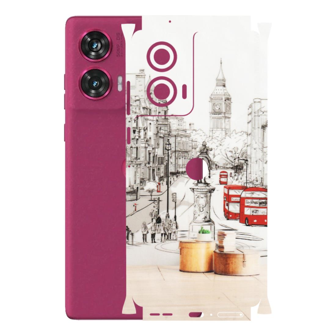 Motorola Phone Skins (All Models) - London Street - Transparent Finish (T-02) Motorola Edge 50 Fusion (5G)