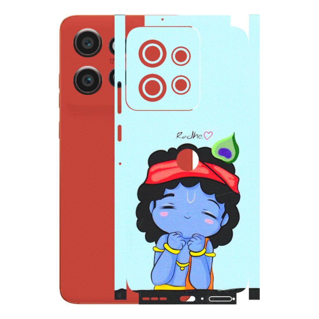 Motorola Phone Skins (All Models) - Radhe Radhe Cute Toon - 3D Embossed Finish (L-05) Motorola Edge 50 Neo (5G)