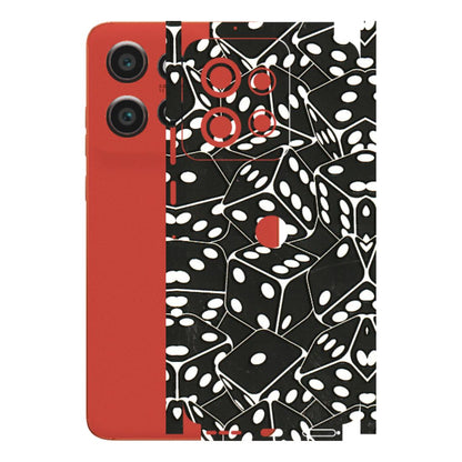 Motorola Phone Skins (All Models) - Big Black Dices - 3D Embossed Finish (L-106) Motorola Edge 50 Neo (5G)