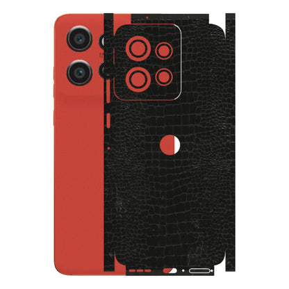 Motorola Phone Skins (All Models) - Snake Leather Black - 3D Embossed Finish (L-107) Motorola Edge 50 Neo (5G)