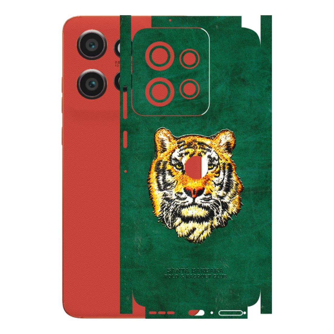 Motorola Phone Skins (All Models) - Leather Feel Tiger - 3D Embossed Finish (L-111) Motorola Edge 50 Neo (5G)
