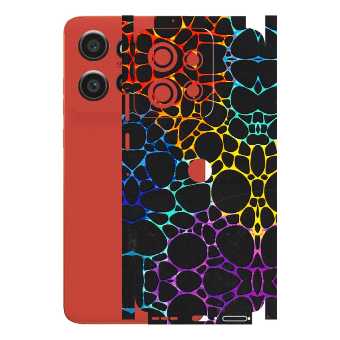 Motorola Phone Skins (All Models) - Abstract Art MultiColour - 3D Embossed Finish (L-133) Motorola Edge 50 Neo (5G)