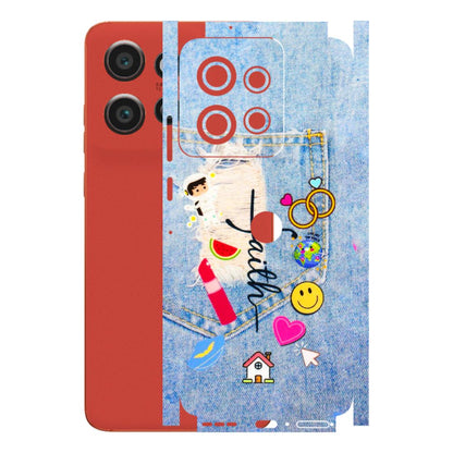 Motorola Phone Skins (All Models) - Denim Jeans Pocket - 3D Embossed Finish (L-134) Motorola Edge 50 Neo (5G)
