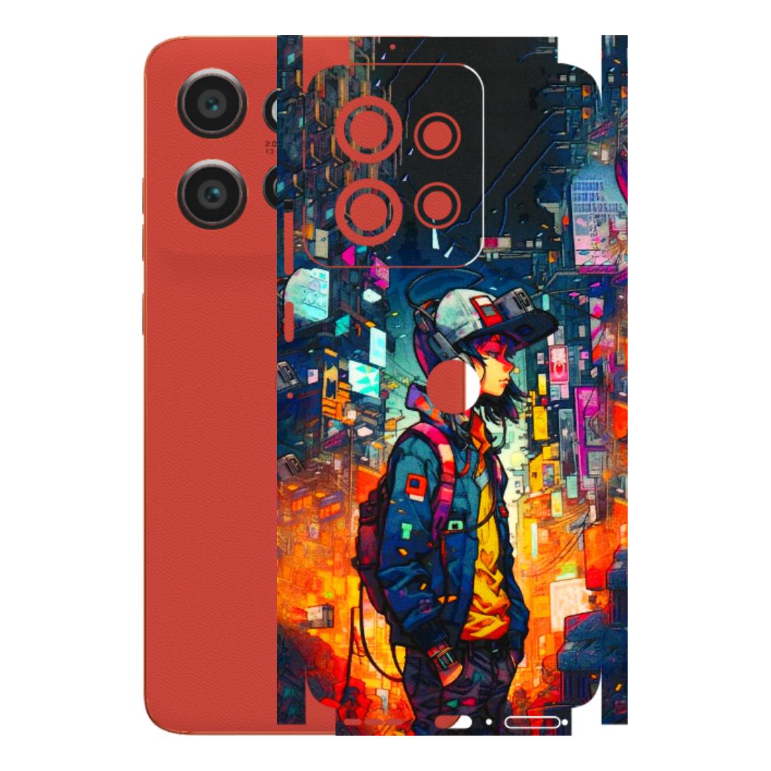 Motorola Phone Skins (All Models) - Street Anime Guy - 3D Embossed Finish (L-158) Motorola Edge 50 Neo (5G)