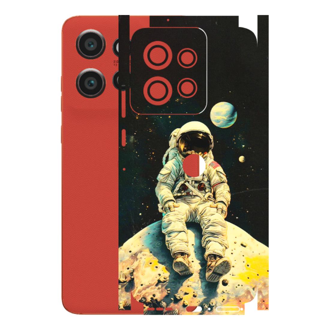 Motorola Phone Skins (All Models) - Astronaut in Space - 3D Embossed Finish (L-16) Motorola Edge 50 Neo (5G)