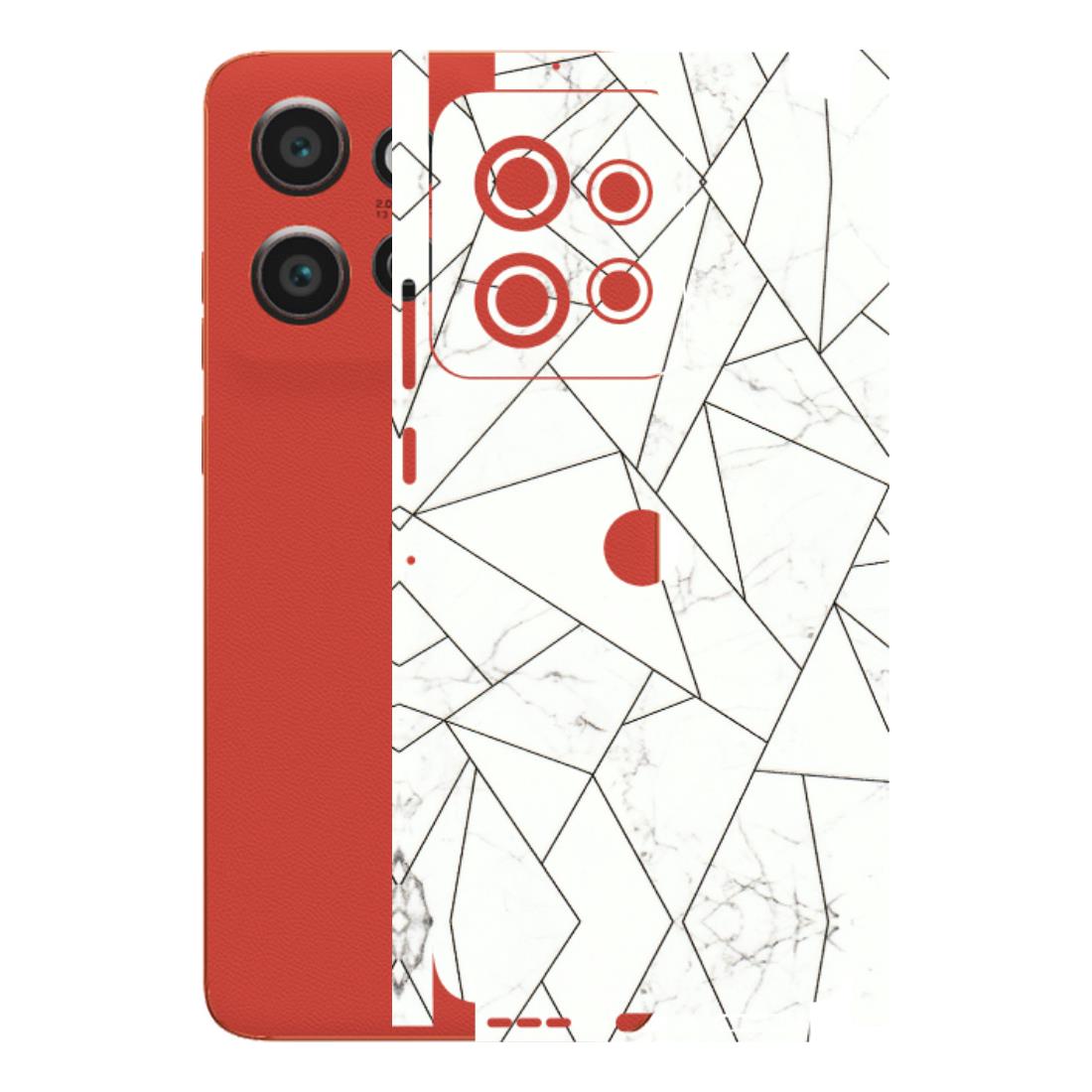 Motorola Phone Skins (All Models) - Luxury White Marble Effect - 3D Embossed Finish (L-168) Motorola Edge 50 Neo (5G)