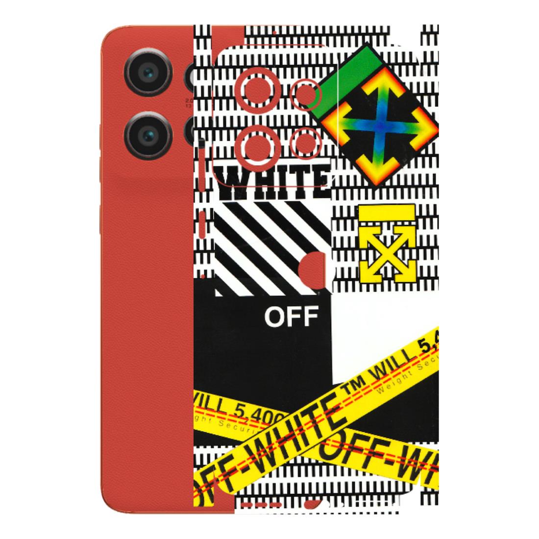 Motorola Phone Skins (All Models) - White Off Abstract - 3D Embossed Finish (L-172) Motorola Edge 50 Neo (5G)