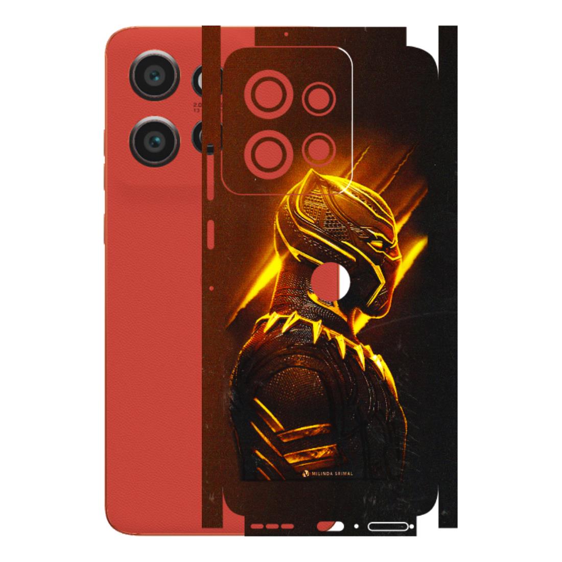 Motorola Phone Skins (All Models) - Gold Black Panther - 3D Embossed Finish (L-181) Motorola Edge 50 Neo (5G)
