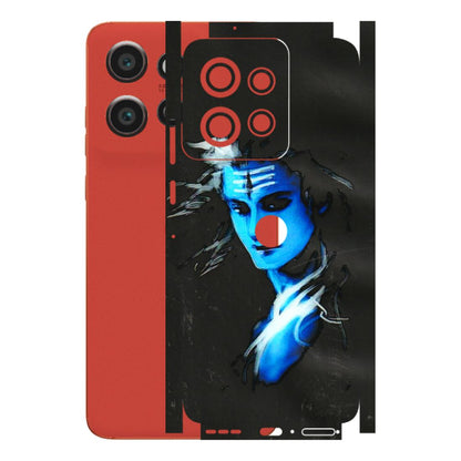 Motorola Phone Skins (All Models) - Har Har Mahadev Blue/Black - 3D Embossed Finish (L-185) Motorola Edge 50 Neo (5G)