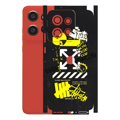 Motorola Phone Skins (All Models) - Anti Social Graffiti - 3D Embossed Finish (L-198) Motorola Edge 50 Neo (5G)