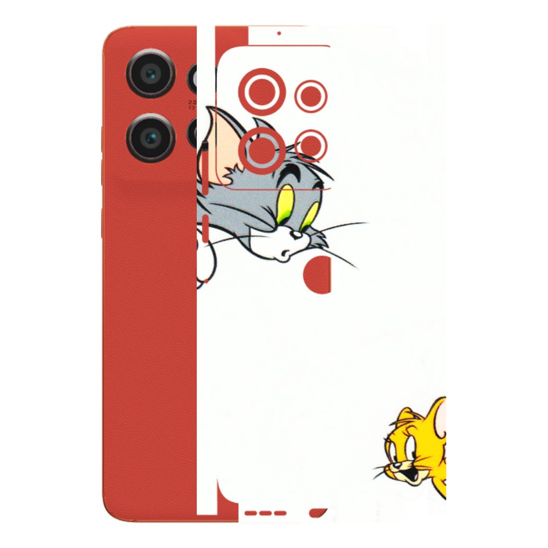 Motorola Phone Skins (All Models) - Cute Tom And Jerry - 3D Embossed Finish (L-220) Motorola Edge 50 Neo (5G)