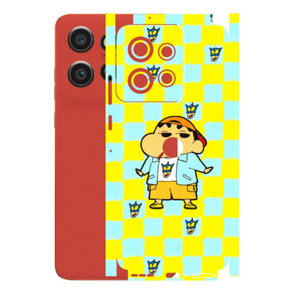Motorola Phone Skins (All Models) - Yellow Blue Shinchan Cute - 3D Embossed Finish (L-221) Motorola Edge 50 Neo (5G)