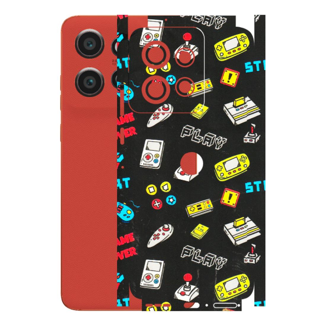Motorola Phone Skins (All Models) - Gaming Doodles - 3D Embossed Finish (L-224) Motorola Edge 50 Neo (5G)